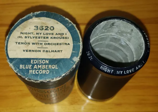 Edison Blue Amberol Cylinder Record #3620 Night My Love And I - Vernon Dalhart