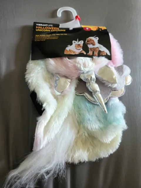 Dog Cat Pet Halloween Costume Unicorn Pegasus Rainbow Sz Small Vibrant Life *NEW