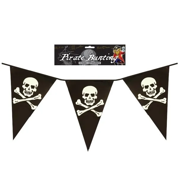 Bandiera 12 piedi Pirate 11 radunare bambini festa teschio e ossa incrociate bambini adulti