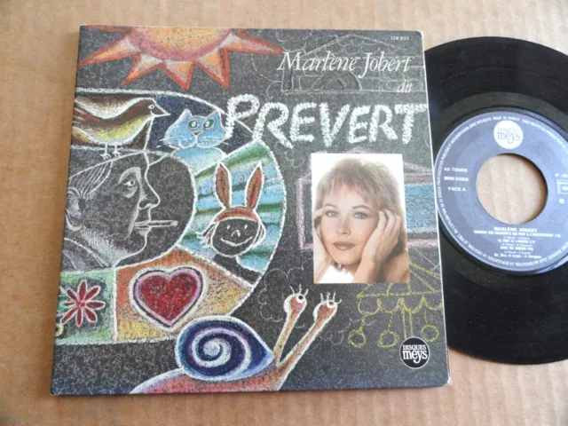 Disque 45T De Marlene Jobert  " Prevert "