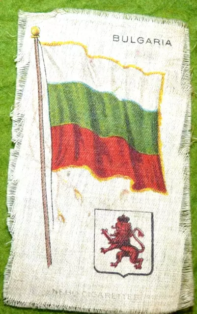 22/22 Nebo cigarettes silk flag Bülgaria  Publicité soie ancien drapeau Bülgarie