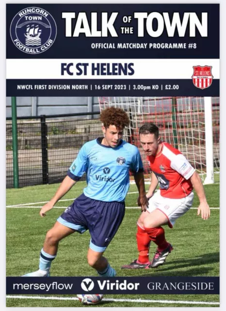 Runcorn Town Vs FC St. Helens, 16/09/2023 3pm, NWCFL First Division North