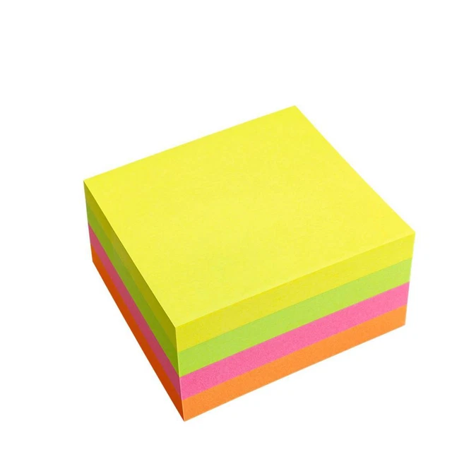 Biglietti adesivi Cubo - assortito neon - 75 x 75mm - 70gr - 320 fogli - Starlin