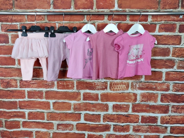 Baby Girls Bundle Age 3-6 Months Gap Next Leggings T-Shirts Tutu Pink Set 68Cm
