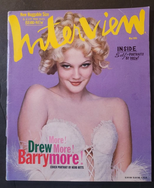 Andy Warhol's Interview Magazine May 1995 Drew Barrymore - Fashion ~ Art ~ Music