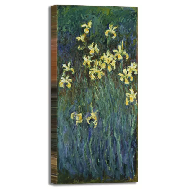 Monet iris giallo design quadro stampa tela dipinto telaio arredo casa