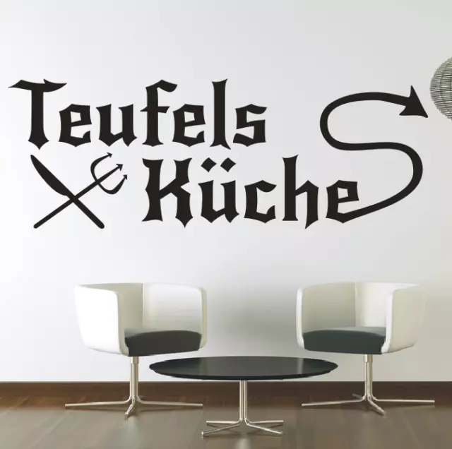 WANDTATTOO Teufels Küche Sticker Wandsticker Wanddeko Spruch Wandaufkleber 4