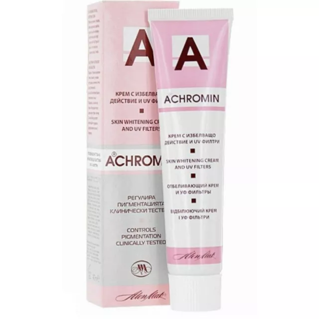 Achromin Peau Blanchissant Crème 45ml - Pigmenté Spots & Taches de Rousseur