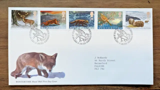 First Day Cover Wintertime 1992 Plus Insert and stamps