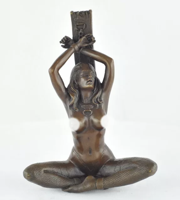 Statue Sculpture Pin-up Sexy Style Art Deco Style Art Nouveau Bronze massif Sign