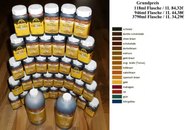 Fiebings Öl Pro Oil Dye Leder Farbe Färbemittel für dauerhafte Färbung NEU