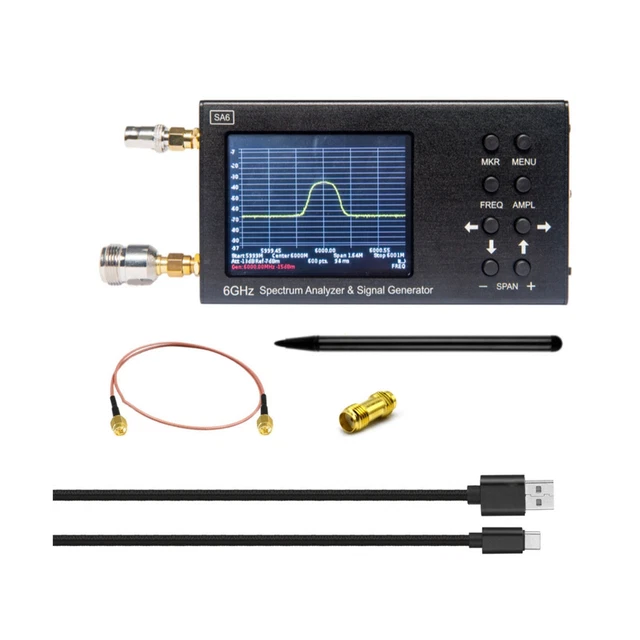 SA6 6GHz Spectrum Analyzer SA6 Signal Generator 35-6200Mhz Signal Tester Wi-FB7U5
