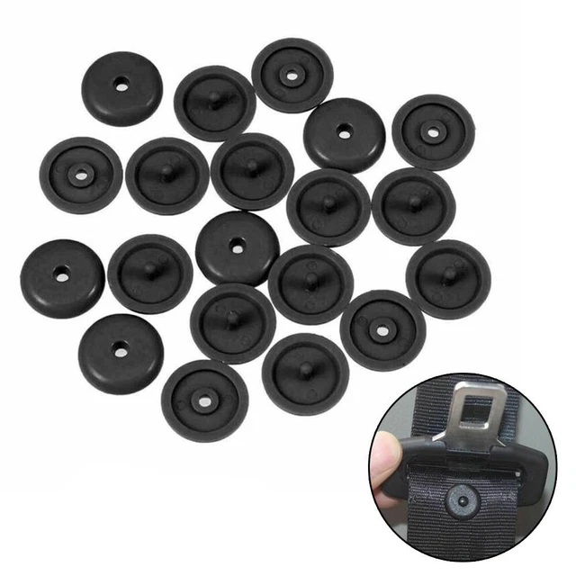 Clip Bottone Cintura Fibbia Universale Plastica Nera 1,5x1,5x0,2 cm Pratica