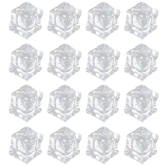 200pcs faux ice cubes Fake Ice Cubes Clear Fake Ice Photography Props