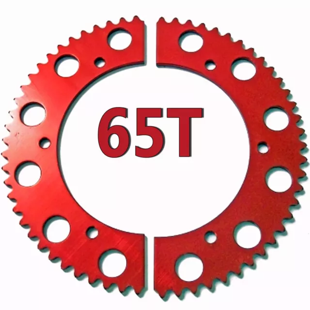 65T (tooth) #35 Chain Split Sprocket Racing Go-Kart Fun Cart Barstool Gear RLV