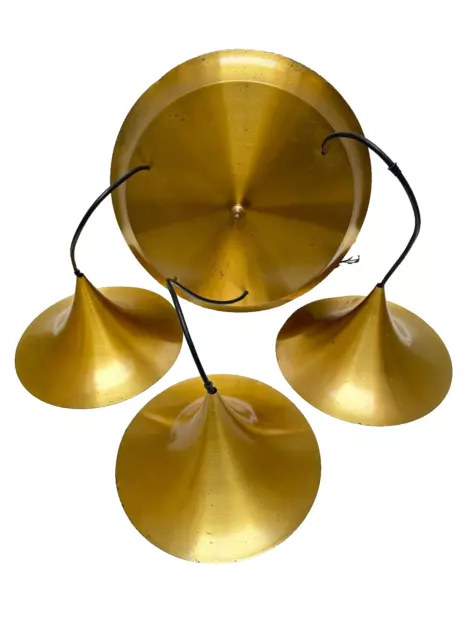 lampadario LAMPADA sospensione oro semi Design Fog Mørup ORIG. ANNI 60