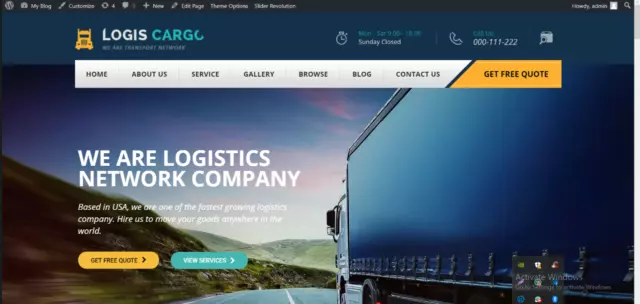 Logistics & Transportation Services Responsive Business Website