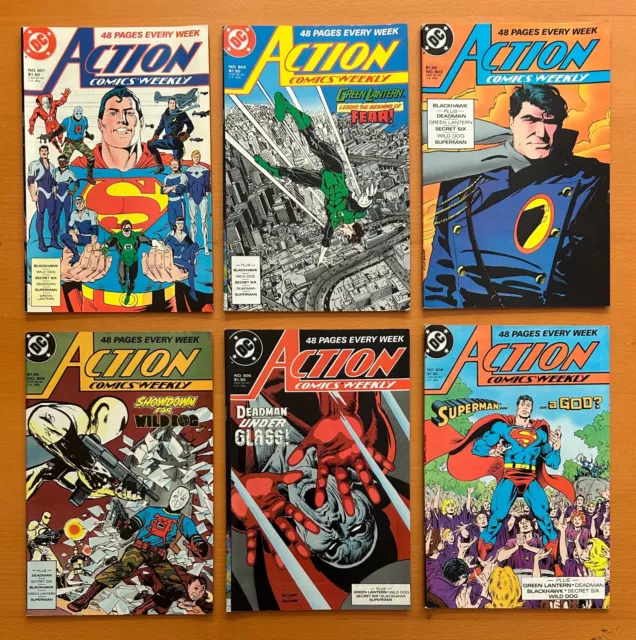 Action Comics Massive job lot of 17 comics from #601 to 617 (DC 1988) VF to VFNM