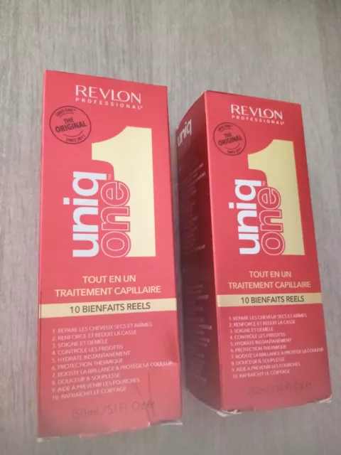 Revlon Uniq One Tout en Un Traitement Capillaire 2 x150ml Cheveux Capillaire