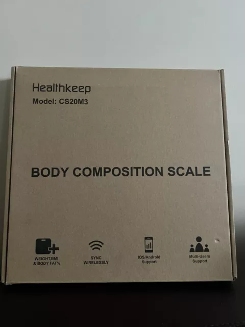 New Black Healthkeep Body Composition Bathroom Weighing Scales - Model Cs20M3