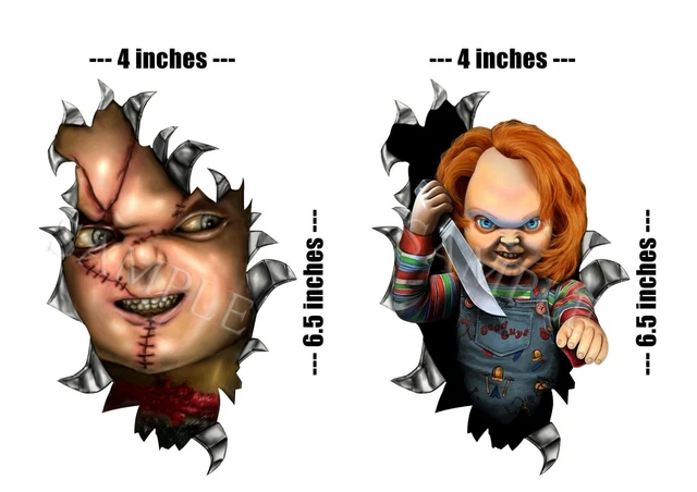 RIP HOLE CHUCKY Pack No 2. Pack Of 2 Vinyl Stickers, Car Decal Uk Post ...
