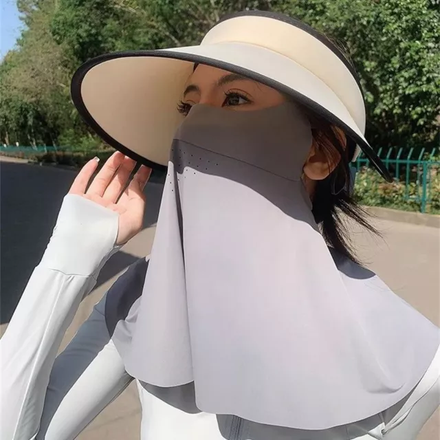 Ice Silk Sunscreen Mask Breathable Sun Protection Daily Traceless Mask  Women