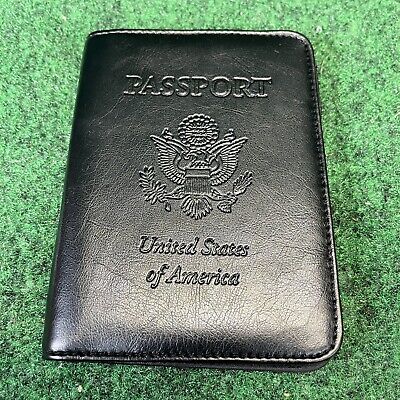 US Passport Vaccine Card Holder Travel Wallet Case Cover Padded Brand New