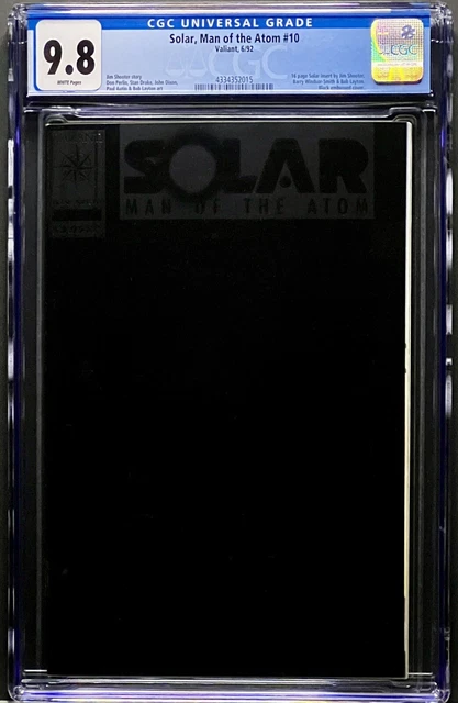 SOLAR MAN OF THE ATOM #10 CGC 9.8 1st appearance of Eternal Warrior Valiant 1992