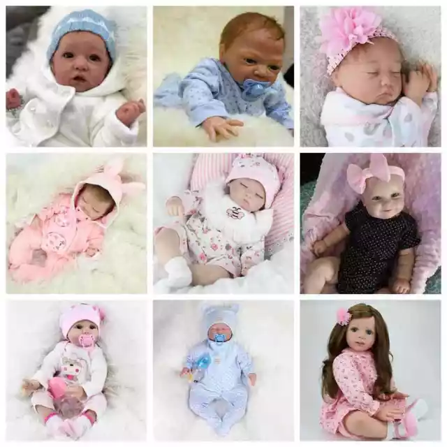 16"-22'' Reborn Baby Dolls Handmade Realistic Newborn Vinyl Silicone Doll Xmas