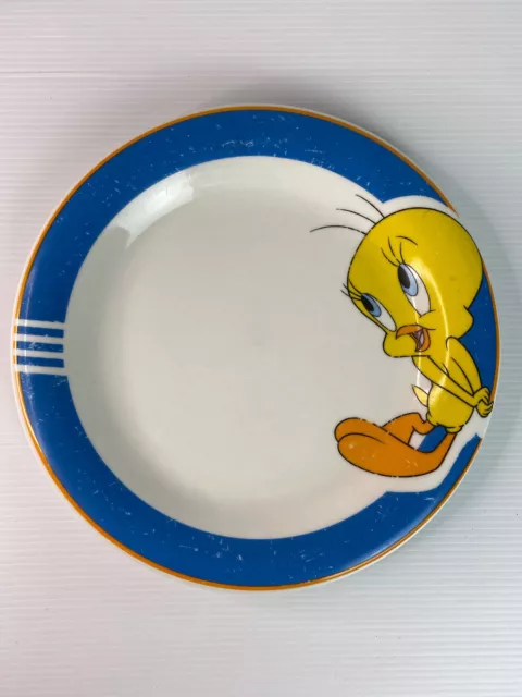 Vintage 1998 Tweety Bird Looney Tunes child's plate ceramic Gibson Housewares