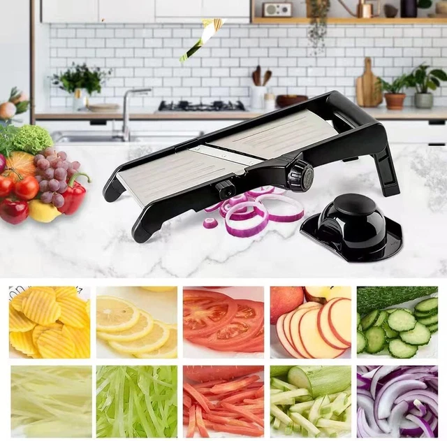 MANDOLIN SLICER CRINKLE Chips Cutter Wave Fruit Vegetable Veg Stainless