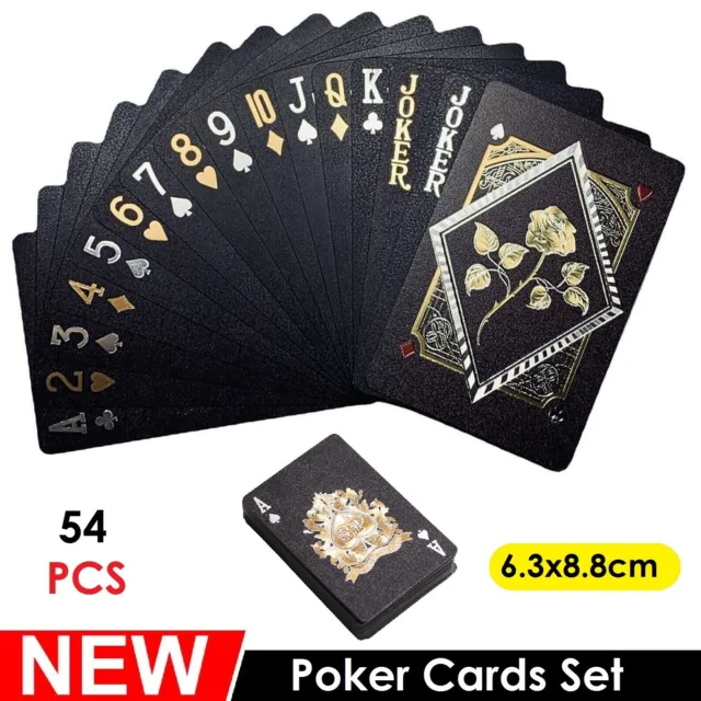 1pack Poker Waterproof PVC Plastic Playing Cards Set For Classic Magic Tricks AU