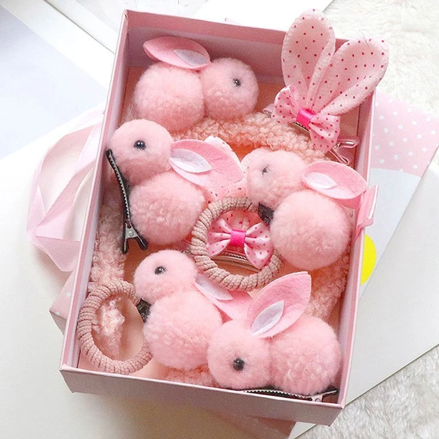 Rabbit Set Hair Bands - Cute Girl Rubber Band Baby Headband Hairpins Accessories