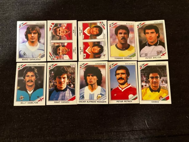 LOT 10 STICKERS PANINI world cup mexico 86 RECUPERATION REMOVED TBE LOT 39