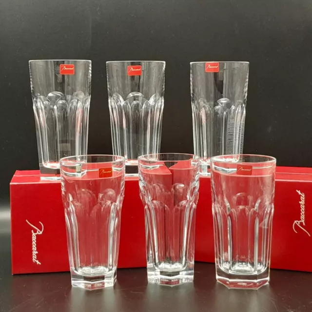 Baccarat Crystal Harcourt set 6 glasses/chope 1702233 h 14 cm d 7,1 cm NEW