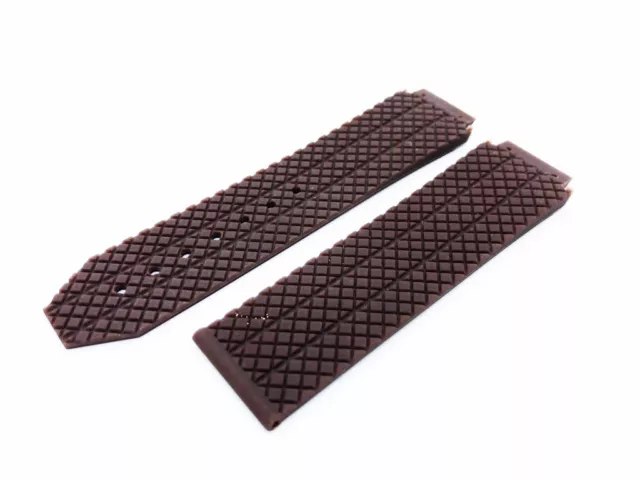 Brown Tyre SILICONE/RUBBER 24/22mm STRAP/BAND FIT HUBLOT F1 Big Bang Watch