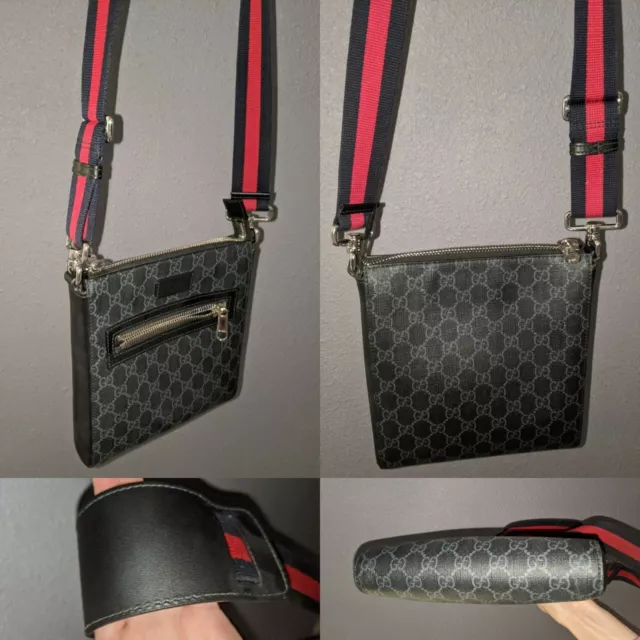 GUCCI GG Supreme Messenger Bag. *Size:23.5x21x4.5cm-Strap:52cm