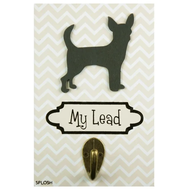 Chihuahua Dog My Lead Holder Wall Hanging Plaque with lead Hook Precious Pets