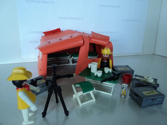 Playmobil Vintage Safari Savane - Set Camp De Base Avec Tente (réf 3413 / 3189)
