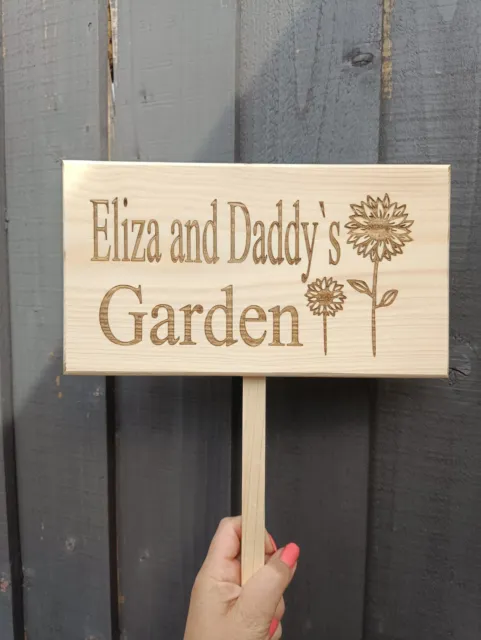 ANY TEXT Personalised  Wooden Garden Signs Home Sign Name Plaque Outdoor Plate