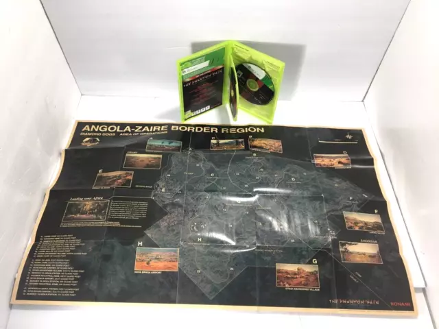 Metal Gear Solid V: The Phantom Pain Day One Edition Microsoft Xbox 360 W/Map