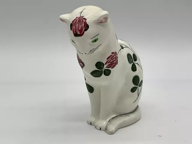 Plichta  Floral Cat Figurine 5.5 inches tall, Plichta London England