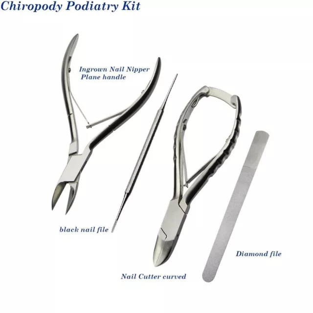Chiropody Podiatry kit Nail Clippers Ingrown Toe Nails Nipper Nail File Footcare