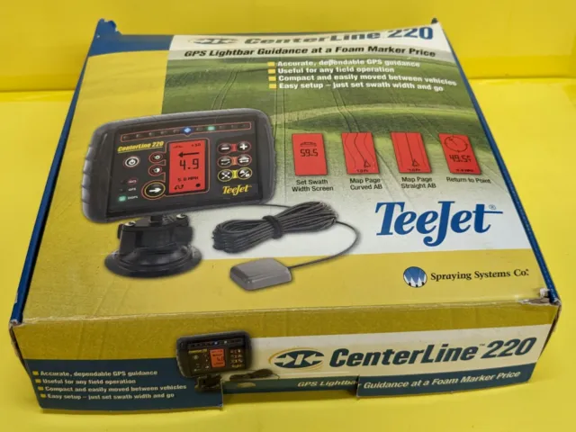Teejet Centerline 220 . Patch Antenna & Cigarette Powered. Gps lightbar Guidance