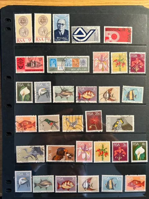 Stamps of South Africa 1974-5 - Collection of mint and used stamps