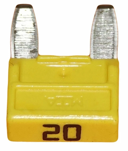Lot 1 2 5 10 mini fusibles 20A auto moto à lame jaune pince extracteur fusible