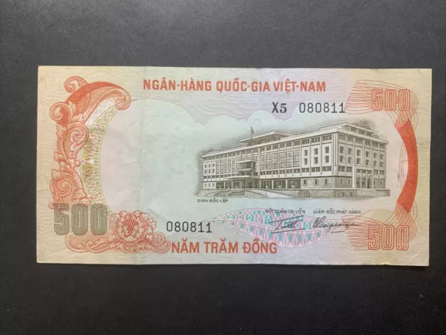 61794 Banknote South Viet Nam, 500 D ox ng, 1972, X5 080811 Great Number Coll