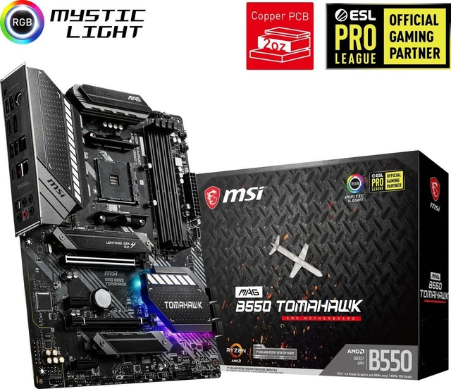MSI MAG B550 TOMAHAWK Motherboard AMD Socket AM4 AMD B550 Chipset AMD