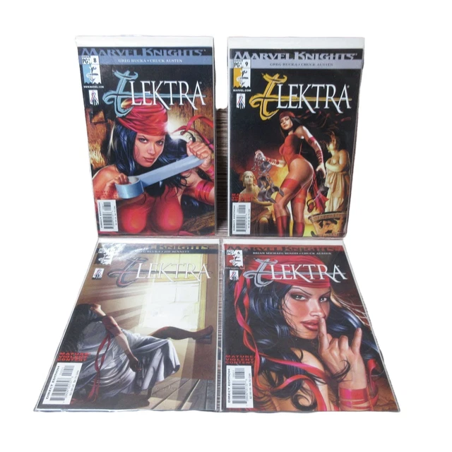 Lot of 4 Comics - Marvel Knights Elecktra Issues #6 8 9 10 - VF/NM