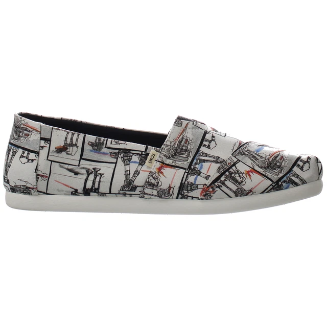 Espadrillas slip on da uomo Toms Classic x Star Wars bianco stampa At-At 10014515